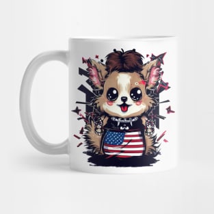 Cute Dog 4th Of July The Anarchist in the USA Mug